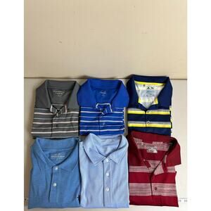 Mens Golf Polo Shirt Bundle Size L Lot of 6 Activewear Sports Outdoor Athleisure